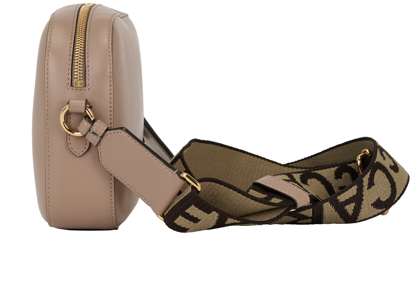 Logo Crossbody, &pound;295, Handbags, Taupe, Faux Leather, Bottom view